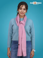 Pick Ur Needs Ultra Soft Ribbed Knit Muffler for Women Warm Winter Woolen Scarf Cozy Lightweight Neck Warmer for Casual & Outdoor Use (Purple)