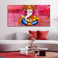 VIBECRAFTS Canvas Paintings for Living Room Drawing Room Ganesha Canvas Wall Painting Fitted With Wooden Frame For Home | Office | Living Room | Gifts (PTVCH_2570)