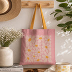 The Purple Tree Daisy Blossom Canvas Tote Bag - 1 Pc, Women Canvas Tote Bag, Eco friendly Bag, cute Tote, Stylish Bags For Women