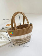 DYARCHY Handmade Cotton Rope Tote Bag | Eco-Friendly Multipurpose Handbag for Women | Casual Shoulder Bag for Shopping, Picnic, Travel & Everyday Use (BEIGE)