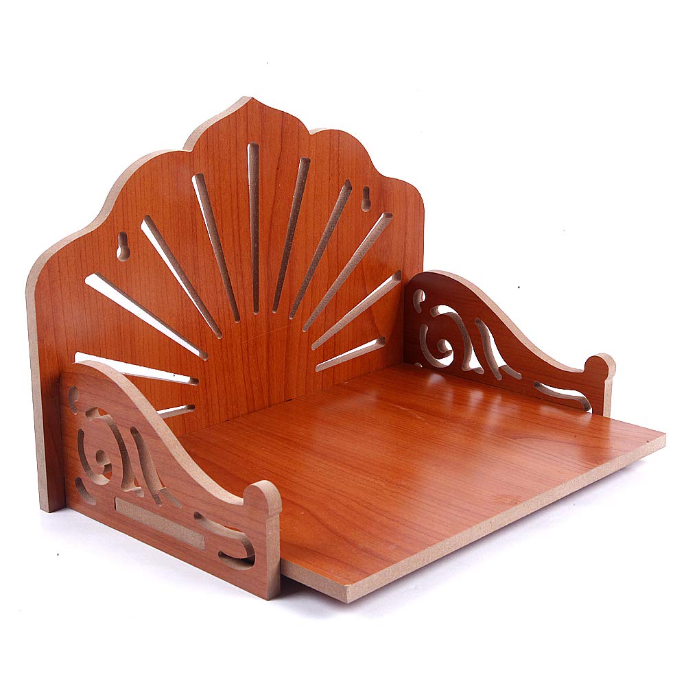 OM Shree,Art and Craft Wooden Temple Beautiful Plywood Mandir Pooja Room Home Decor Office OR Home Temple (Red)