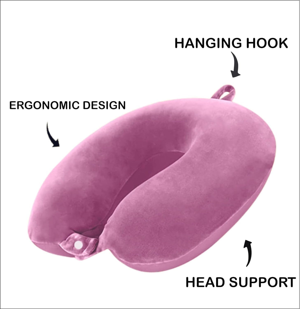 ARURA (LABEL) 3 in 1 Combo Travel Kit of Neck Pillow Eye Mask and Ear Bud (Random Colour)