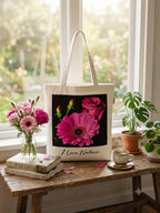 MINTHILL Canvas premium Tote Bag for Women with Zipper & liner, innerpocket Reusable Shoulder Bag for Shopping, Work, Travel, Daily Carry, Lightweight, Easy Care (Pink Rose)