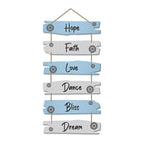 Artvibes Hope Faith Love Dance Designer Wall Hanging Wooden Art | Quotes Decor Item | Wall Accent | Office Decoration Item | Inspirational Quotes Wall Art | Mdf Wall Decoration | Gift Items (WH_3232N)