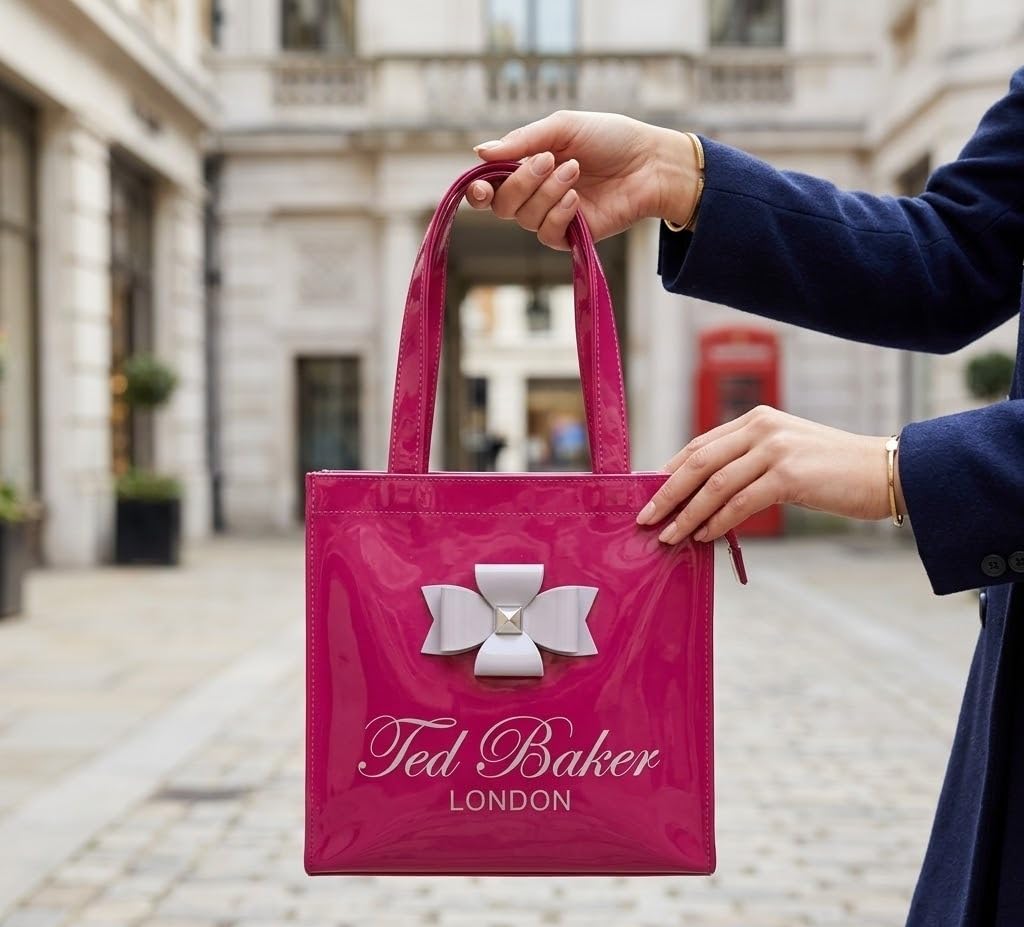 SEA MOUNT Ted Baker London Multipurpose Tote Bag with Signature Bow Detail – Spacious Travel Carryall, Everyday Shopping Organiser, Durable Shoulder Handbag for Work, Office, Travel & Daily Essentials