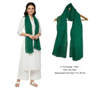 Pure Cotton Scarf Stole for Women, 175 x 100 cm, Lightweight, Versatile, Multiple Colours (Dark Green)
