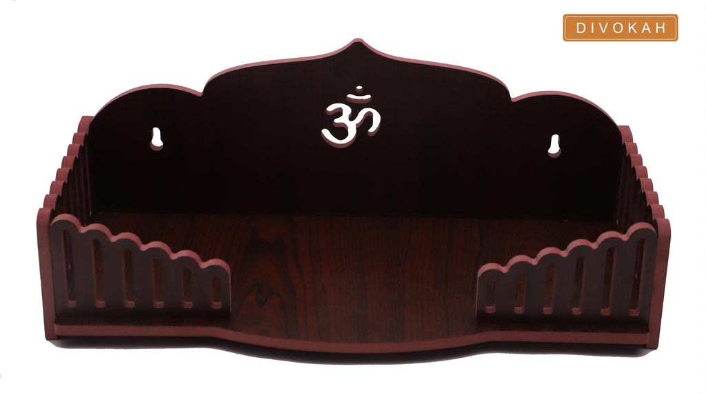 DIVOKAH® MDF Wooden Temple/Wooden chowki/Laddo Gopal Jhula/Swing/God singhasan (8 MM Plywood Thickness) (BR LNGTMP)