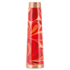 MILTON Copper Delight Design Water Bottle, 915 ml, Abstract | Lacquer Coating, Curved bottle | Diwali | Festive | Gifting | Yoga | Home | Kitchen | Vedic