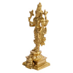 ARTVARKO Brass Lord Vishnu Statue Standing with Garuda Murti Narayan Idol Religious Figurine for Home Decor, Pooja Room, Office Table and Gift Showpiece 9 Inch