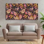 VIBECRAFTS Canvas Paintings for Living Room Drawing Room Paisley Art Pattern Canvas Wall Painting Fitted With Wooden Frame for Home | Office | Gift (PTVCH_2415)
