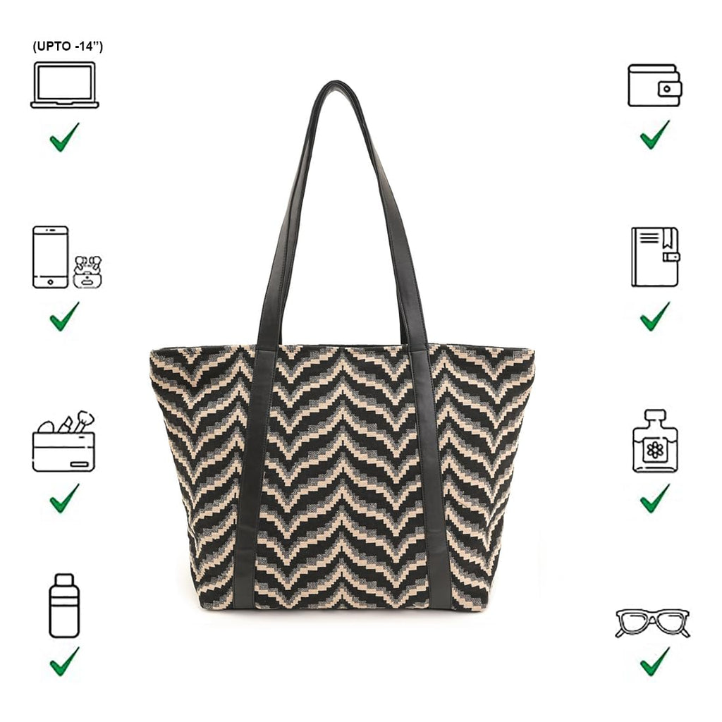 Boho Girl Fiesta Stripe Tote | Tote Bag For Women | Handbag For Women | Rakhi Gift For Sister | Ladies Purse Handbag | Ladies Shoulder Purse