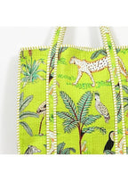 Cotton Tote Bag for Women & Men, Reusable Canvas Shoulder Bag, Lightweight Eco-Friendly Shopping Bag, Casual Handbag for Office, College, Travel, Grocery, Daily Use Carry Tote - (Light Green)