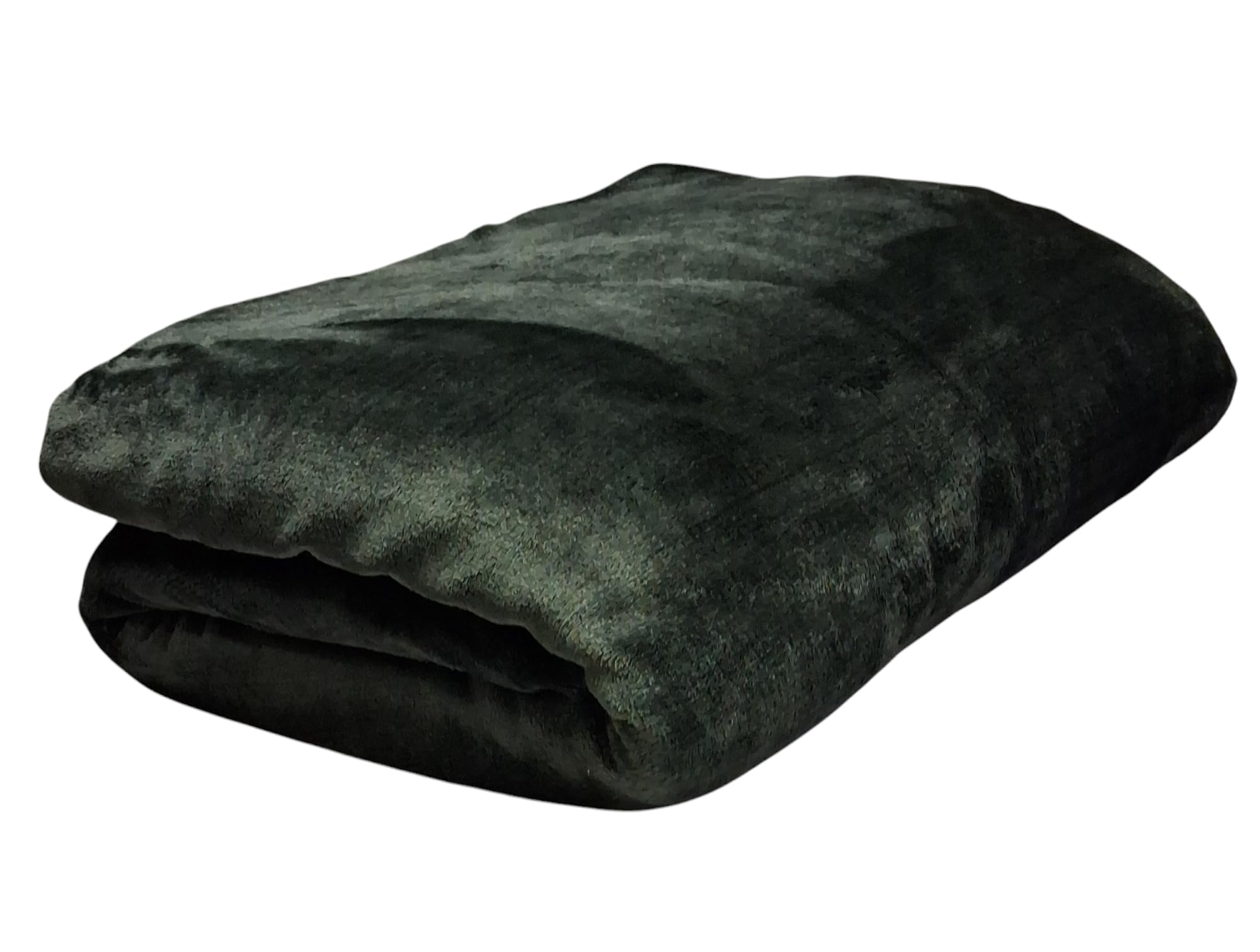 CHANDRAVATI Premium Plush Solid Summer Single Bed Dohar/Ac Blanket | 200 GSM Reversible Lightweight Cozy Soft for Single Bed, Sofa, Couch, Travel & Camping || (Green, Double) Kafalo