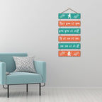 Artvibes Hare Krishna Hare Ram Mantra Printed Wooden Wall Hanging For Positivity | Spiritual Decor Items | Livng Room | Wall Sculpture | Signs & Plaques | Religious Wall Art | Gift Items (WH_3274N)