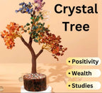TEJ GIFTS Seven Chakra 150 Beads Healing Crystal Tree A Stunning Gemstone Showpiece for Home & Office Decor, Enhancing Good Luck, Elevating Your Space with Feng Shui Bonsai Beauty