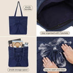MASQ Cute Genes Foldable Reusable Tote Bag for Women with Zip & dual inner Pockets | College Bag for Girls | The Big Bow Design Tote for College, Shopping, Travel & Beach | Shoulder Bag | Eco-friendly