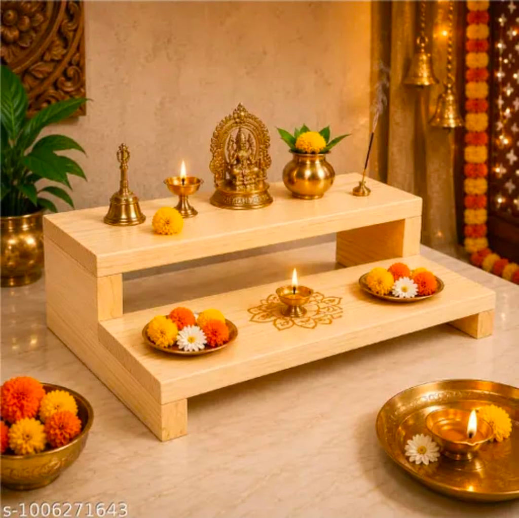 Wood Prime Pooja Stand/Pooja Chowki/Puja Mandir/Wooden Home Temple