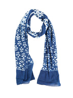 Gutthi Women's Cotton Stoles | Scarf Lightweight & Comfortable for All Seasons, Size (100X180 CM) (Blue)