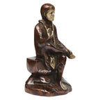 SVARUP Brass Sai Baba Murti Statue for Home Pooja Temple Height 8.5 Inch Copper Gold Color