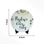 Artvibes Wooden Showpiece Idols and Figurines for Home and Office Decor|Stylish Quotes Positive Vibes Only for Table|Desk|Livingroom|Modern Art Design|Motivational Show Piece (SP_1215)