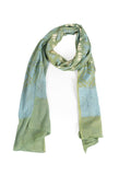 RAI SAHAB Printed Cotton Scarf for Women, Lightweight Soft Scarves Stoles for Summer & Winter(ST-76GRN10)