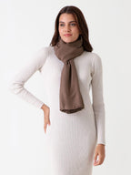 Beau Design Scarf, Lightweight Shawl Wrap for Women, Multiple Colours Available (Brown)