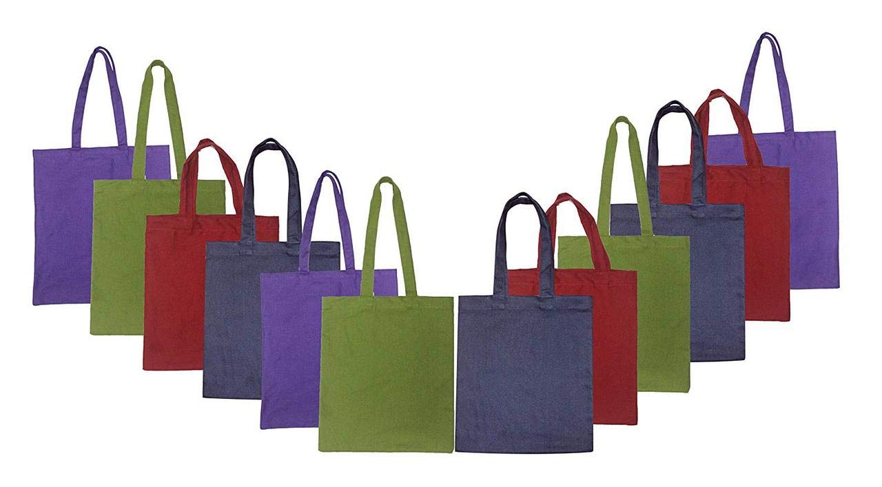 BSD Organics Cotton Medium Bag (tri colour assorted) - Set of 10