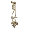 Svarup 24 Inch Gold Color Brass Parrot Long Chain Oil Lamp Diya: Perfect for Home Temple, Deepak Pooja, Camphor/Kapur Burner, Dia Table Top Puja, and Jyot Lighting