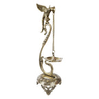 Svarup 24 Inch Gold Color Brass Parrot Long Chain Oil Lamp Diya: Perfect for Home Temple, Deepak Pooja, Camphor/Kapur Burner, Dia Table Top Puja, and Jyot Lighting