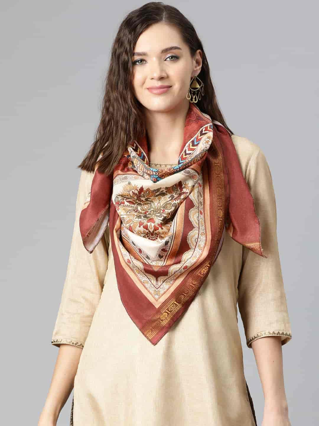 SILK LAND Women's Digital Printed Scarfs