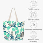 Eco Right Large Canvas Tote Bag for Women, Tote Handbags for Women with Zipper & Inner Pocket for College, Shopping, Office