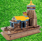 ANI DIVINE Shri Kedarnath Dham Colored Temple Mandir Small with Nandi, Trishul Attached 3D Handmade Temple Home,Temple, cardashboard,Gift