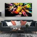 VIBECRAFTS Canvas Paintings for Living Room Drawing Room Colorful Abstract Human Head Canvas Wall Painting Fitted With Wooden Frame For Home | Office | Living Room | Gift (PTVCH_2478)