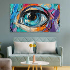 VIBECRAFTS Abstract Picture of a Beautiful Girl's Eye Canvas Wall Painting of Five Pieces For Home|Office|Living Room|Gift (PTVC5Pcs4_8737)