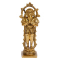 ARTVARKO Brass Hanuman Standing Idol Murti Statue Idol God Bajrangbali Bhagwan Sankat Mochan for Entrance Temple Mandir Pooja Puja 5.5 Inch