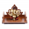 CRAFTSFY Art and Craft Wooden Beautiful Plywood Mandir Pooja Room Home Decor Office OR Home Temple Wall Hanging Product (White) (Cream)