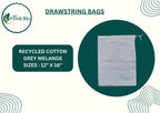 Fresh Bio Cotton Tote Bag | Reusable Shopping Tote for Grocery, Travel | Lightweight & Stylish | Drawstring Bag | Eco-Friendly, Durable & Spacious (10, 12 X 16)