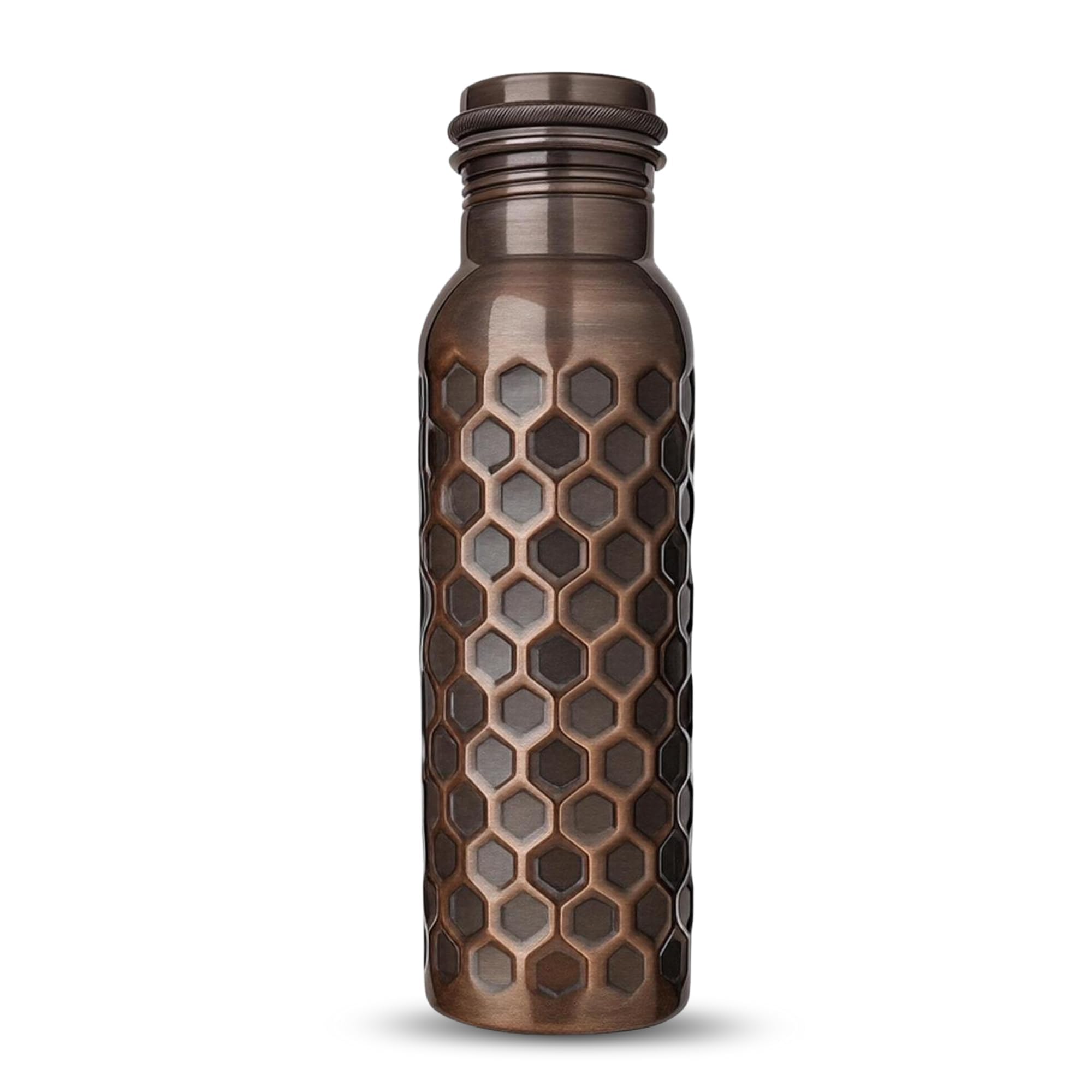 Metallix Copper Water Bottle 1 Ltr | Copper Bottle for Men & Women | 100% Pure Copper | BPA Free & Leak Proof | Easy to Carry | Suitable for Yoga, School & Office (Antique Bronze)