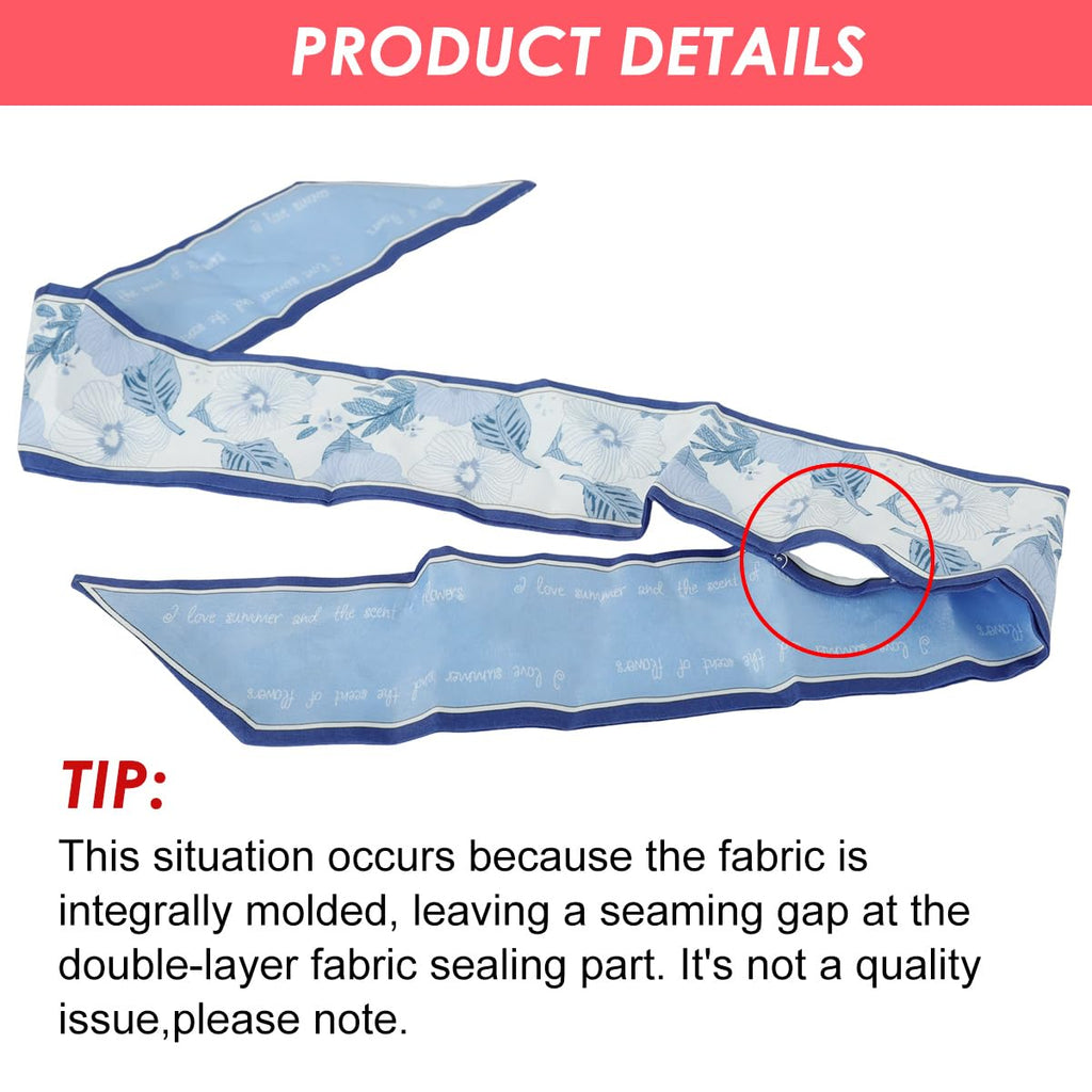 PALAY® 5pcs Hair Scarf Silk Scarf for Women Stylish Assorted Floral Print Neck Scarves & Headband Scarfs for Hair Styling or Handbag Ribbon Accessories - 34x2.7 Inch