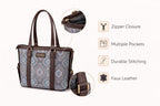 FUOCO Stylish Handbags & Tote Bags for Women – Large Capacity Shoulder & Crossbody Side Bag with Adjustable Strap & Zipper Closure for Office, Work, College & Travel