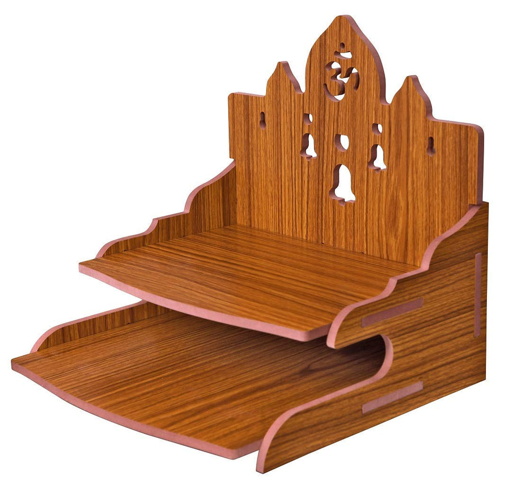 kriyanta Wooden Beautiful Plywood Mandir Pooja Room Home Decor Office OR Home Temple Wall Hanging Product. (D D Om Bell Red 229)