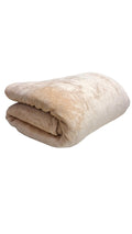 CHANDRAVATI Plush Reversible Dohar Blanket | Lightweight 200 GSM Summer Blanket for Single Bed | Soft Cozy Bedding for Sofa, Couch, Travel & Camping | Beige Color, Single Kafalo