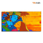 VIBECRAFTS Canvas Paintings for Living Room Drawing Room Radha And Kanha Canvas Wall Painting Fitted With Wooden Frame for Home | Office | Gift (PTVCH_2444)
