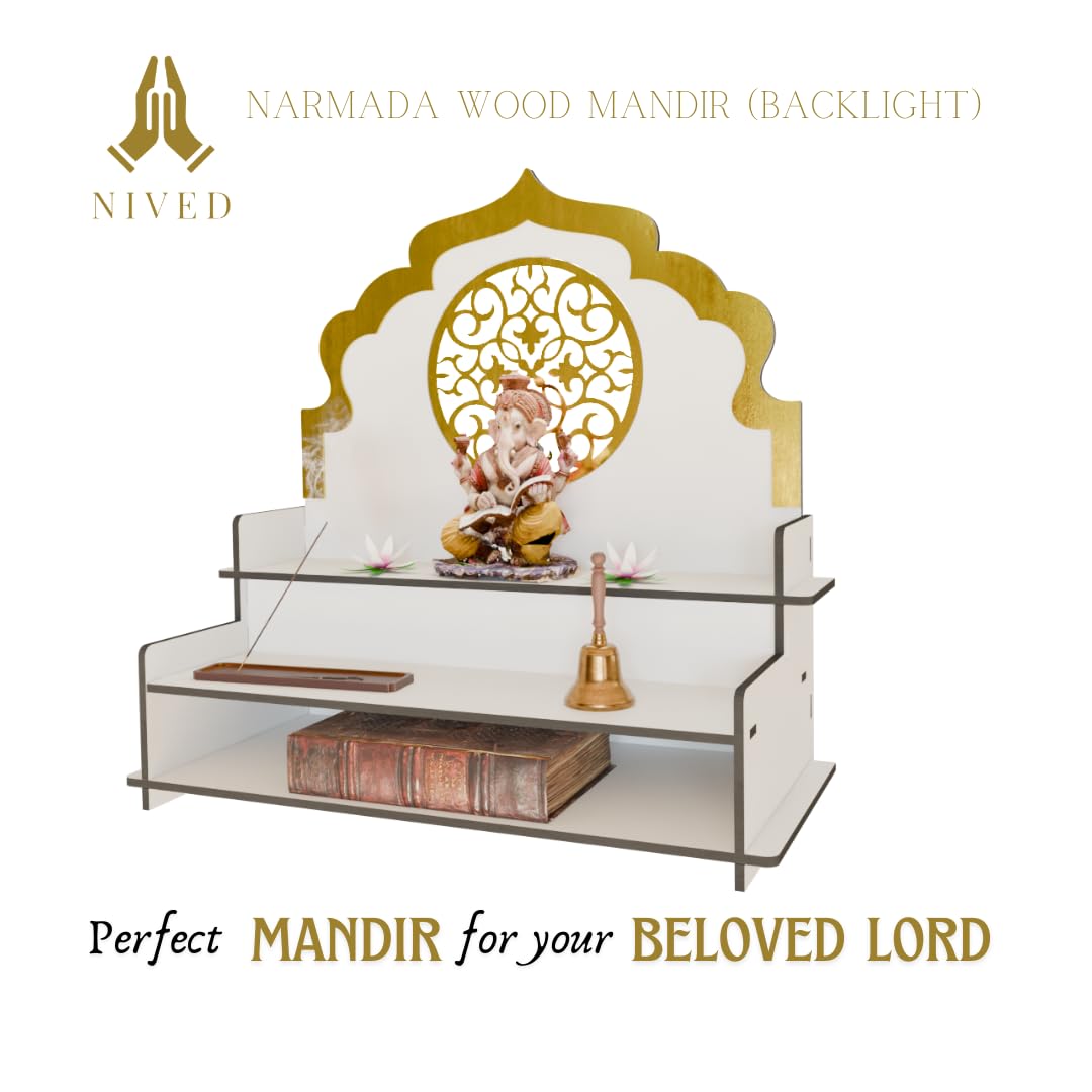 NIVED NARMADA Mandir, White
