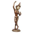 ARTVARKO Big Brass Goddess Tara Standing Statue Tara Statue for Health Happiness Wealth Dancing Idol Home Decor Height 20 Inch