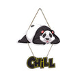 Artvibes Chill Panda Printed Wooden Wall Hangers Decorative Items with Quotes for Home Decor | Office | Gift | Livingroom, Bedroom | Modern Designer Decoration Artworks Hangings (WH_5714N), Abstract