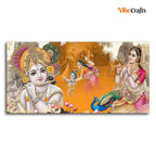 VIBECRAFTS Canvas Paintings for Living Room Drawing Room Beautiful Radha Krishna Canvas Big Wall Painting Wall Art Fitted with Wooden Frame for Home|Office|Gift(PTVCH_2248)