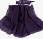 IBA ISBA COLLECTIONS Women's Crinkle Cotton Scarf, Stoles, Hijab (80 x 190 Cms) (Grape Compote)