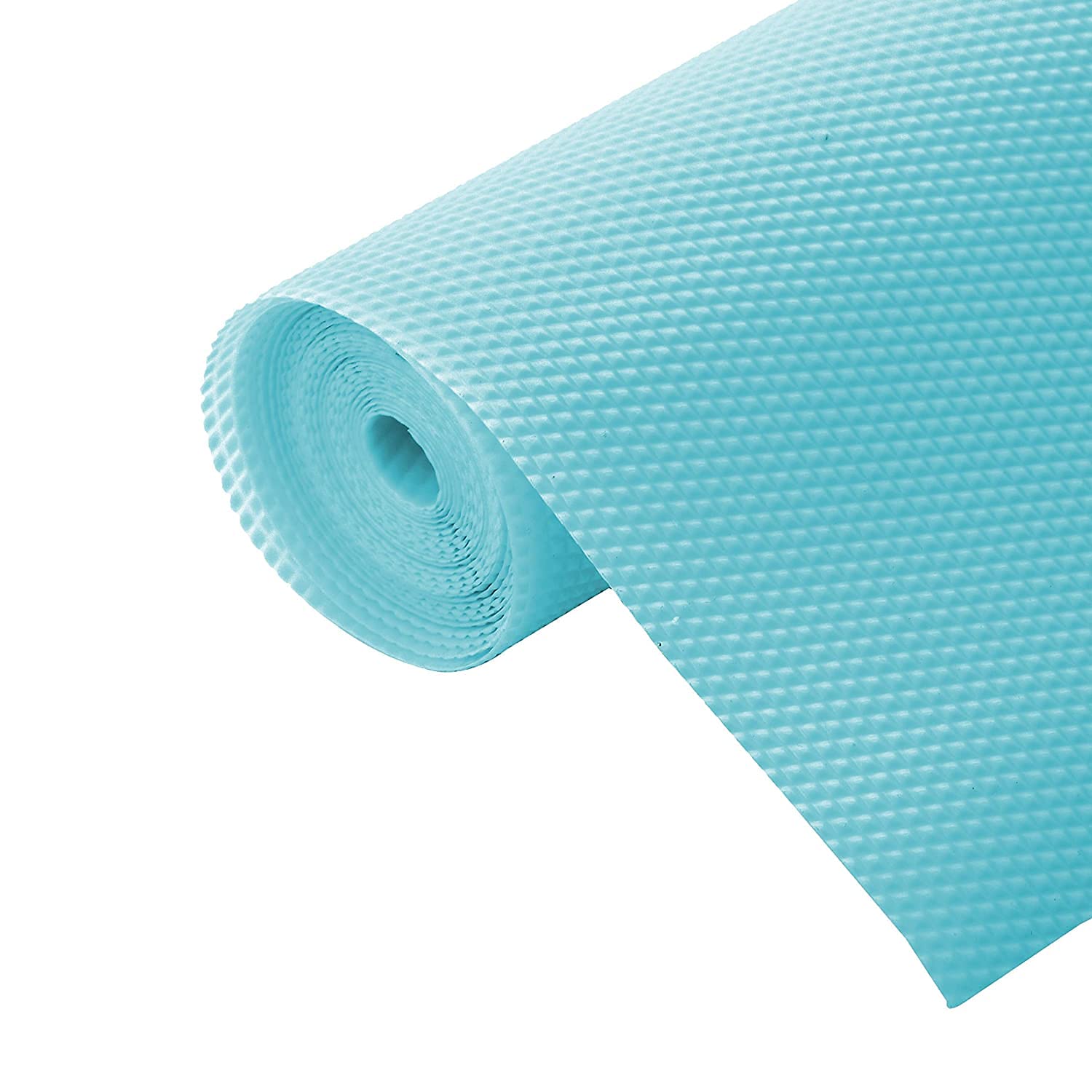 ElastPro (30 cm X 1.5 m) Light Blue EVA Food Grade Washable Anti Slip Mat/Sheet for Fridge, Shelf Liner, Table, Kitchen Drawer mat (Diamond Texture, Light Blue) Kafalo