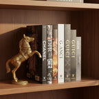 KridayKraft Golden Oxidized Jumping Horse Statue Showpiece for Vastu, Wealth & Decorative for Home,Office,Living Room Gift for Friends,Wedding,Relatives, 15 cm , 8 cm